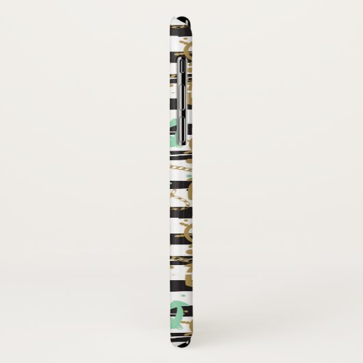 Zee-ankerpatroon Case-Mate iPhone Case (Achterkant/links)