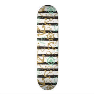 Zee-ankerpatroon Skateboard