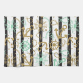 Zee-ankerpatroon Theedoek (Horizontaal)