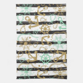 Zee-ankerpatroon Theedoek (Verticaal)