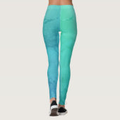 Zee, Aqua Blue Aangepaste Leggings (Achterkant)