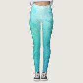 Zee, Aqua Blue Aangepaste Leggings (Voorkant)