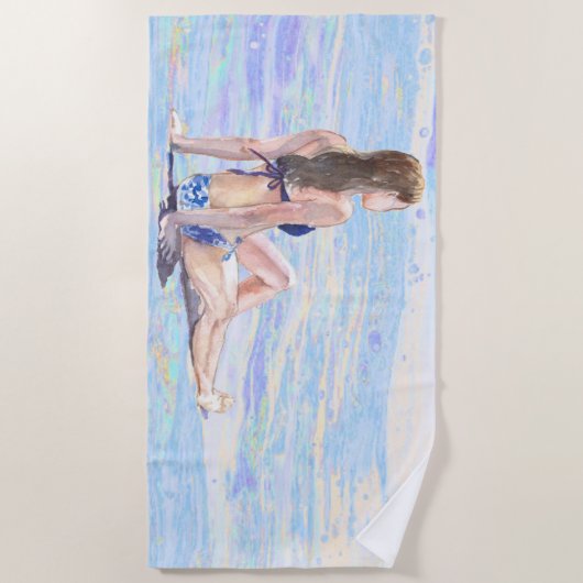 *~* Zee AR29 Shore Beach Woman Sun bathe Shore Strandlaken (Voorkant)