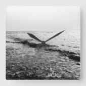 Zee avond vierkante klok (Voorkant)