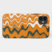 Zee avy Stripes Patroon (Oranje, wit, grijs) Case-Mate iPhone Case (Achterkant (horizontaal))