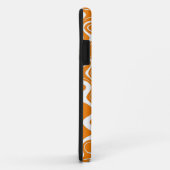Zee avy Stripes Patroon (Oranje, wit, grijs) Case-Mate iPhone Case (Achterkant/rechts)