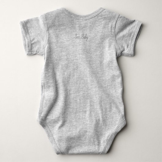 Zee Baby hamerhaai Gray Romper (Achterkant)
