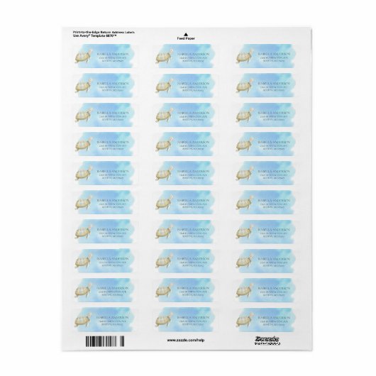 Zee Baby shower Adres label (Full Sheet)