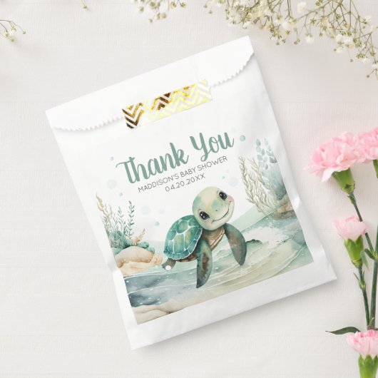 Zee Baby shower Bedankzakje (Gezegeld)