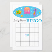 zee baby shower bingo card (Voorkant / Achterkant)