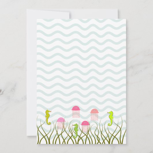 Zee Baby shower creaties Kaart (Achterkant)