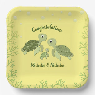 Zee Baby shower Geel papier Bord 9 inch