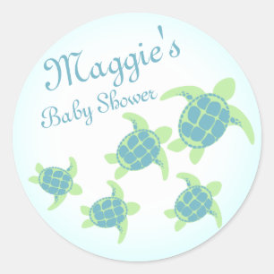 Zee Baby shower Ronde Sticker