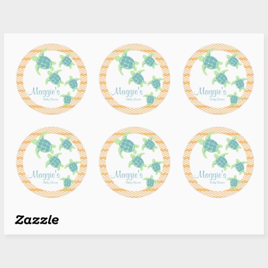 Zee Baby shower Ronde Sticker (Vel)