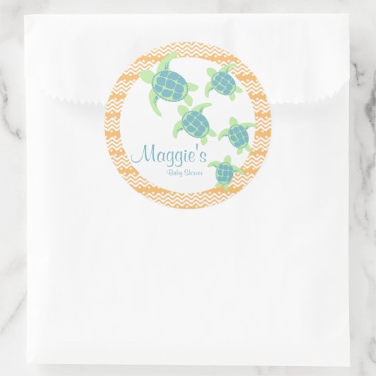 Zee Baby shower Ronde Sticker (Tas)