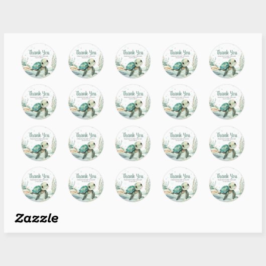 Zee Baby shower Ronde Sticker (Vel)