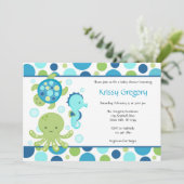 Zee Baby Shower-uitnodigingen Kaart (Staand voorkant)