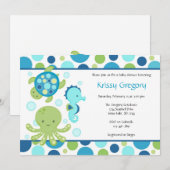 Zee Baby Shower-uitnodigingen Kaart (Voorkant / Achterkant)
