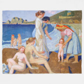 Zee baden, Maurice Denis Fleece Deken (Voorkant (Horizontaal))