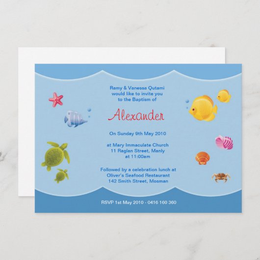 Zee Baptisme Kaart (Voorkant / Achterkant)