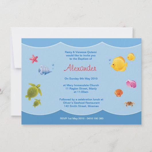 Zee Baptisme Kaart (Voorkant)