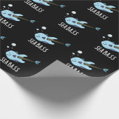 Zee Bass Funny Bass Guitar Fish Pun Dark BG Cadeaupapier (Hoek)