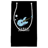 Zee Bass Funny Bass Guitar Fish Pun Dark BG Klein Cadeauzakje (Voorkant)