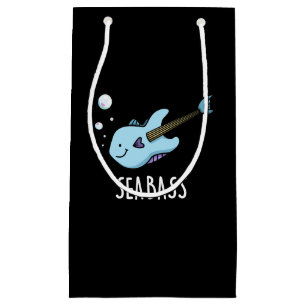 Zee Bass Funny Bass Guitar Fish Pun Dark BG Klein Cadeauzakje