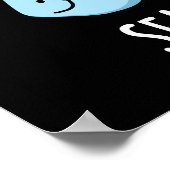 Zee Bass Funny Bass Guitar Fish Pun Dark BG Poster (Hoek)