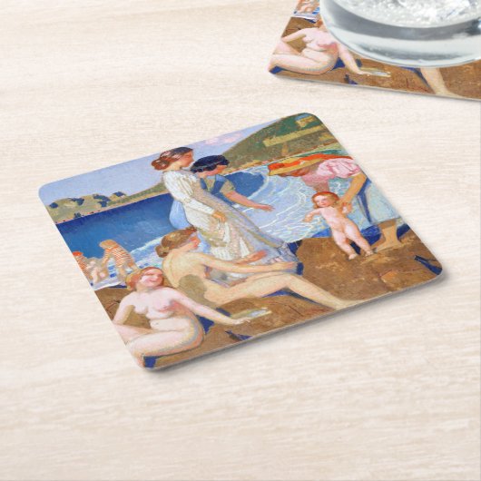 Zee Bathing, Maurice Denis Kartonnen Onderzetters (Schuin)