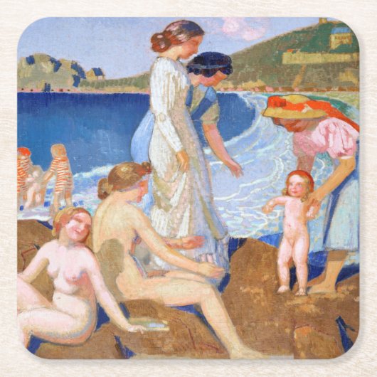 Zee Bathing, Maurice Denis Kartonnen Onderzetters (Voorkant)