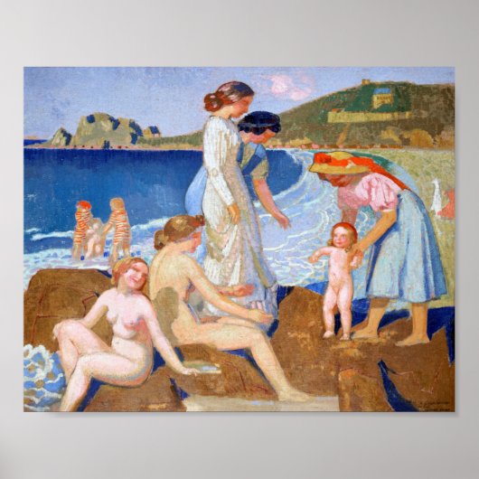 Zee Bathing, Maurice Denis Poster (Voorkant)