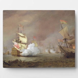 Zee Battle of the Anglo-Dutch Wars, c.1700 (olie o Fotoplaat