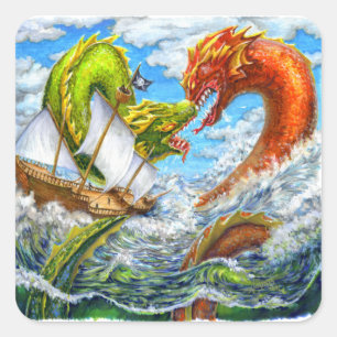 Zee Battle Vierkante Sticker