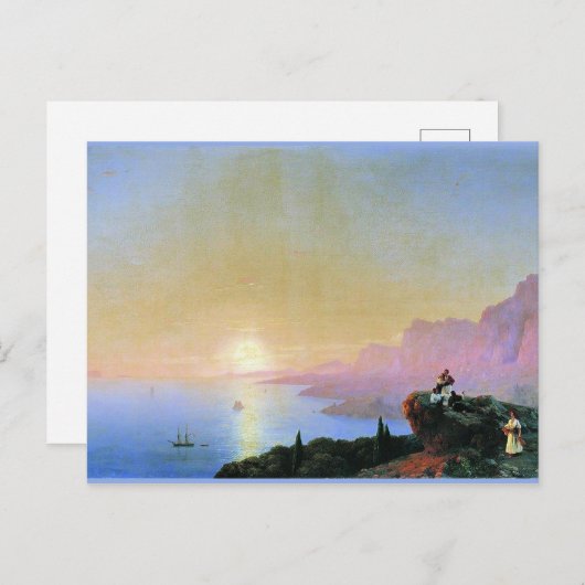 Zee Bay door Ivan Aivazovsky, Briefkaart (Voorkant / Achterkant)