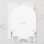 Zee Beach huwelijksuitnodiging |Kustbestemming Kaart (Achterkant)