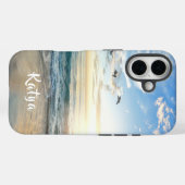 Zee Beach Sky Bird, gepersonaliseerde naam Case-Mate iPhone Case (Achterkant (horizontaal))