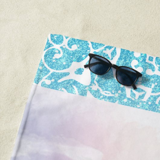 *~* Zee Beach Surf Board Zand Castle Beach Towel Strandlaken (In situ)