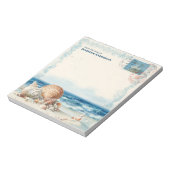  Zee Beach Travel Stamp Notitieblok (Linkerzijde)