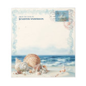  Zee Beach Travel Stamp Notitieblok (Voorkant)