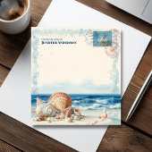 Zee Beach Travel Stamp Notitieblok