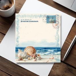  Zee Beach Travel Stamp Notitieblok