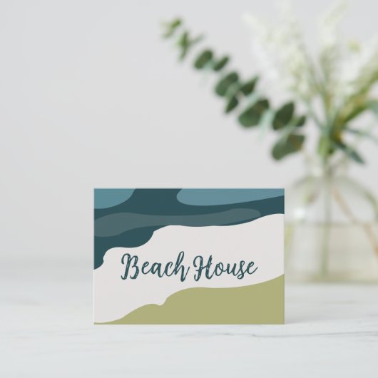 Zee Beach Visitekaartje (Staand voorkant)