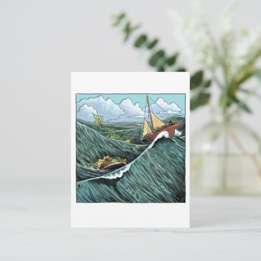 Zee Beast Briefkaart (Staand voorkant)