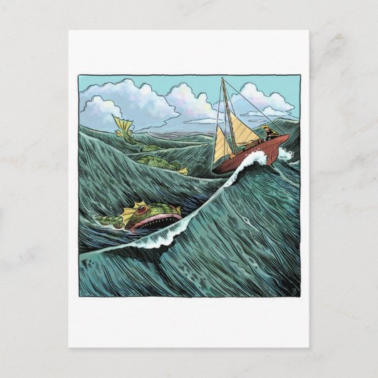 Zee Beast Briefkaart (Voorkant)