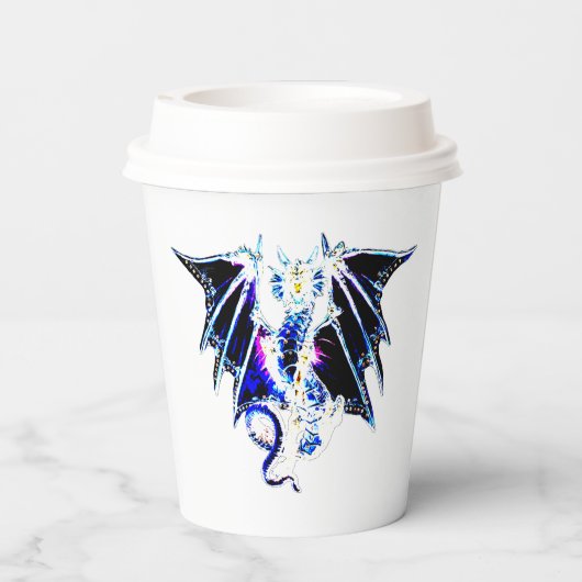 Zee Beast Dragon Papieren Bekers (Achterkant)