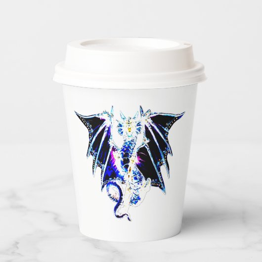 Zee Beast Dragon Papieren Bekers (Voorkant)