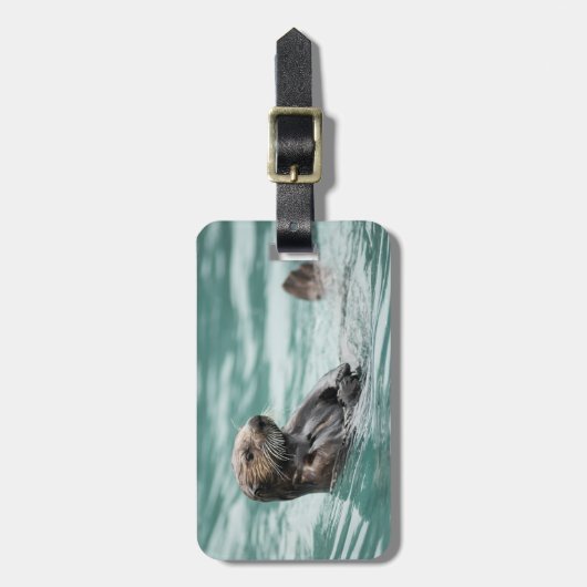 Zee bekijken otter bagagelabel (Voorkant verticaal)