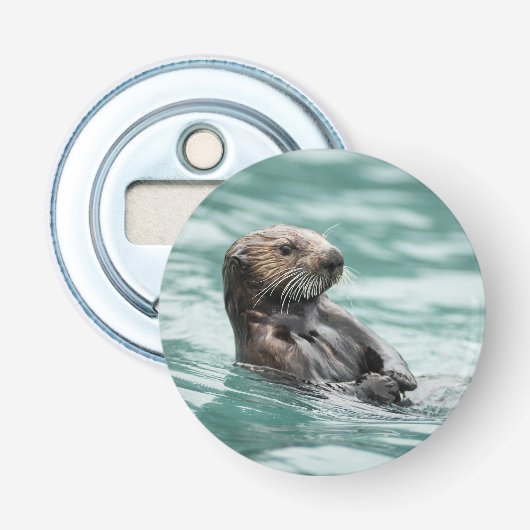 Zee bekijken otter button flesopener (Voorkant)