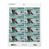 Zee bekijken otter etiket (Full Sheet)